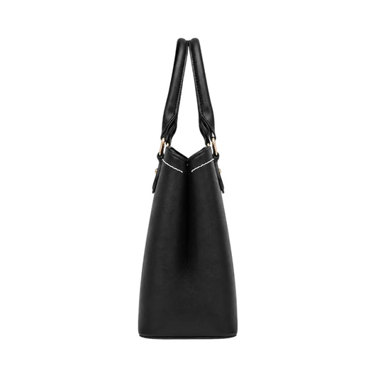 Orwa Premium Black PU Leather Handbag with Butterfly Charm